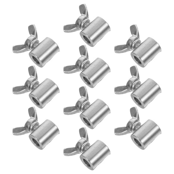 10 abrazaderas de cable de acero inoxidable de 5 mm. Abrazaderas reutilizables de alta resistencia para aparejos de barcos, cercas y proyectos de bricolaje.
