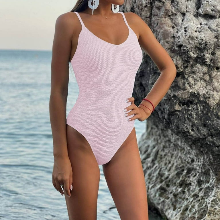KIJBLAE Women's One Piece Bodysuit Triangle Swimwear Sets Summer