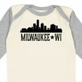 thumbnail image 4 of Inktastic Milwaukee Wisconsin City Skyline Boys or Girls Long Sleeve Baby Bodysuit, 4 of 5