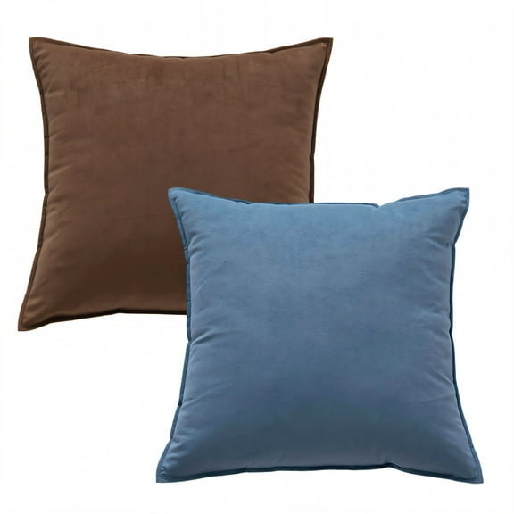 AUQ 2Pcs Decorative Pillow Covers Velvet Soft Touch Pillow Covers 20X20 Seamless Finish Outdoor Pillow Covers Colormixing1