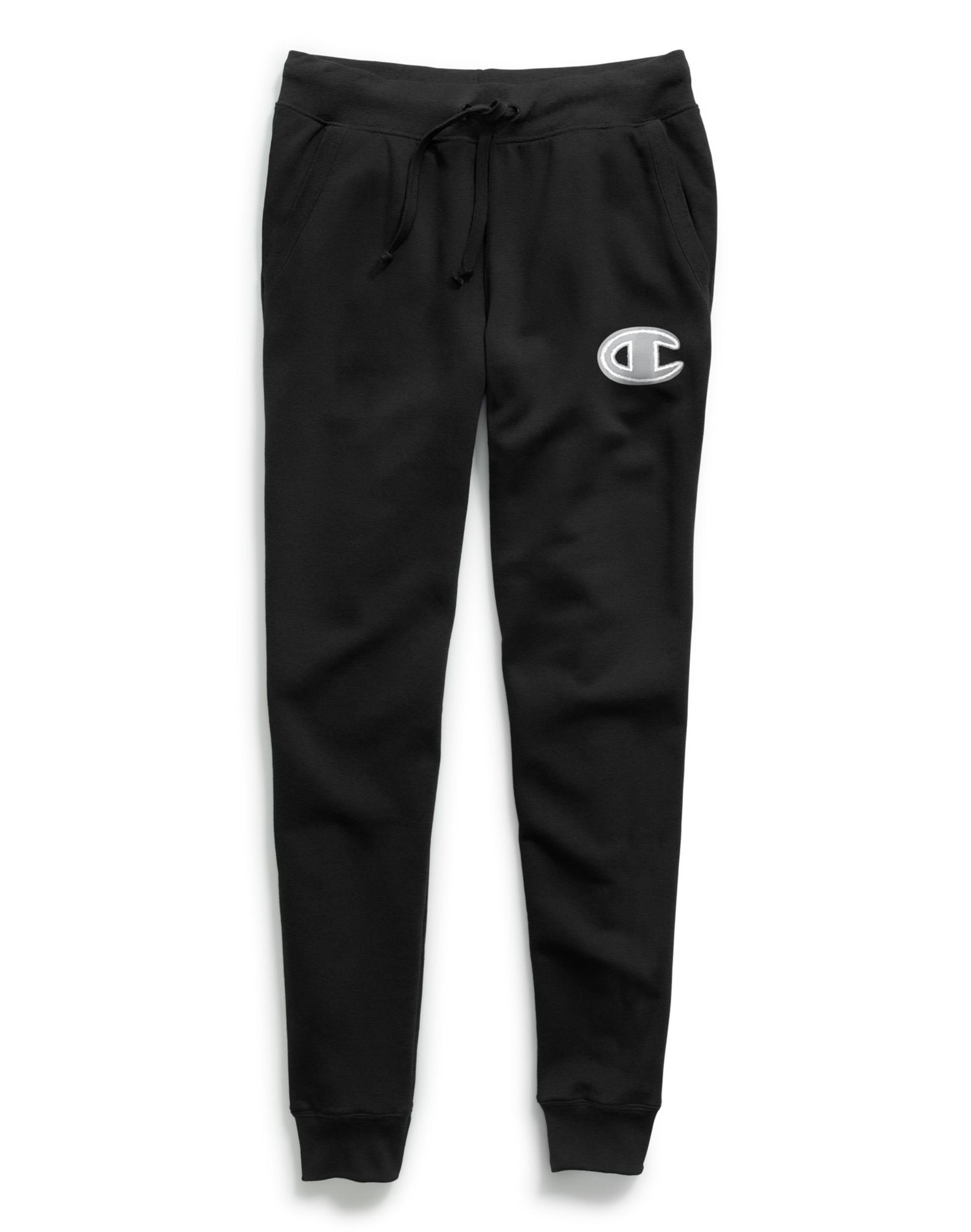 womens black fleece joggers