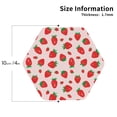 thumbnail image 2 of Kdxio Strawberries Funny Coasters,4 Pcs Leather Coasters,Housewarming Gifts,Protect Furniture from Water Marks Scratch and Damage, 2 of 8