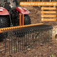 thumbnail image 4 of 60" Durable Powder Coated Steel Pine Straw Needle Rake Landscape Rake for Leaves, Pine Needles, Straw, and Grass, with 3 Point Hitch Receiver for Cat0, Cat1, Cat3 Tractors, 4 of 7