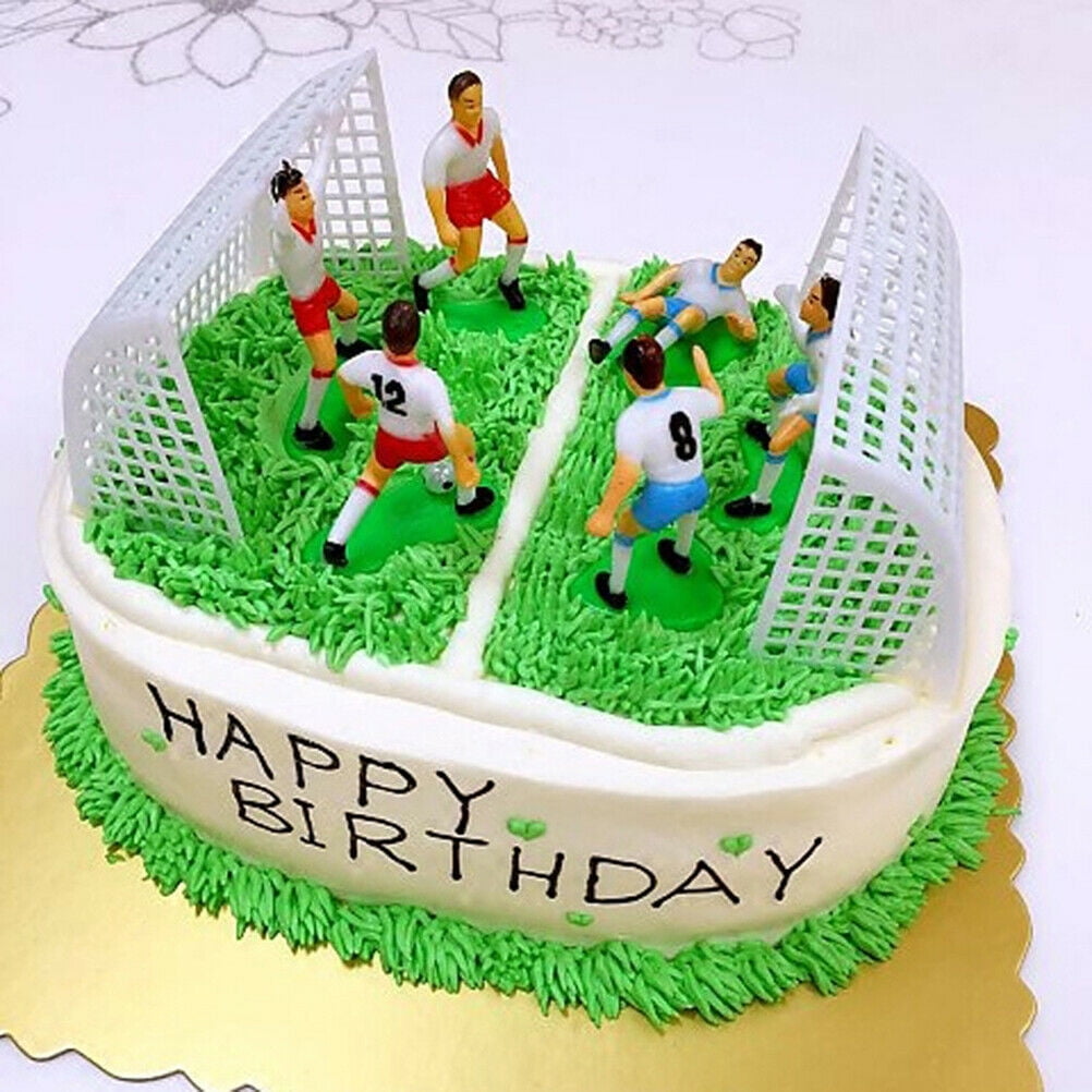 8pcs/Set Soccer Football Cake Topper Player Birthday Cake Decoration