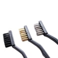 thumbnail image 2 of Mini Wire Brush Set 3 Pcs Brass Nylon & Stainless Steel Bristle Jewelry Cleaning, 2 of 8