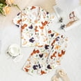 thumbnail image 2 of SJLDQY Toddler Girls Satin Silk Pajama Sets Button Down Short Sleeve Shirts Pants 2 Piece Pj Sets Casual Sleepwear Breathable Loungewear Sets for Girls, 2 of 7