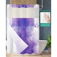 thumbnail image 2 of No Hook Shower Curtain with Snap in Liner, Purple and White Ombre Cloud Abstract Art Watercolor Hotel Shower Curtains for Bathroom, Washable Shower Curtain Liner Set with Mesh Top Window, 66"x72", 2 of 6