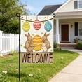 thumbnail image 4 of Easter Decorations 45x30cm Easter Welcome Garden Flag Bunny Egg Spring Yard Decor for Patio Porch, 4 of 7