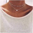 thumbnail image 1 of Gargantilla de amante en capas, collar con colgante de corazón, cadenas, collares de amor, joyería para mujer Ormromra, 1 of 2