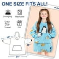 thumbnail image 2 of Catalonia Cat Wearable Blanket Hoodie for Kids, Fleece Snuggy Sweatshirt Pullover, 4-12 Years Boy Girl Gift, 28 × 24 inches, 2 of 6