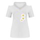 thumbnail image 4 of Camisetas Casuales para Mujeres Correa de Hombro de Verano Camiseta con Cuello en V, Manga Corta Top Ligero para el Hogar Y la Fiesta, 4 of 5