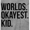 thumbnail image 2 of Worlds Okayest Kid Son Daughter Funny Zip Up Hoodie Men's Women's Brisco Brands M, 2 of 5