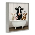 thumbnail image 2 of Country Animals Farmhouse Claw Bathtub Gray Framed Giclee Art, 12 x 12, Made In USA, 2 of 7