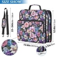 thumbnail image 2 of FORMRS Zipper Binder with Shoulder Strap 2-inch Ring 500 Sheet Capacity File Bag, Pink and Purple Flowers, 2 of 5