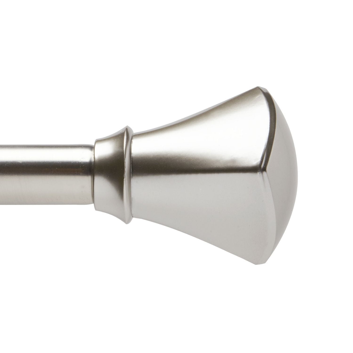 hometrends Rope Ball 1" Drapery Rod Set 36-66" Nickel