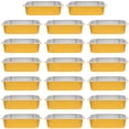 thumbnail image 4 of Bandeja de papel de aluminio para 20 piezas, plato de frotamiento de 750ml, mesa de vapor, bandeja de comida desechable para horno tostador, 4 of 6
