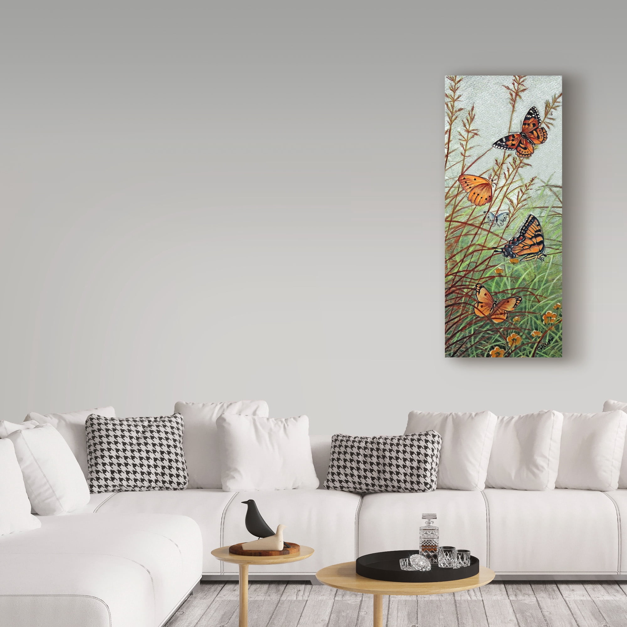Trademark Fine Art 'Golden Butterflies' Canvas Art by Carol J Rupp