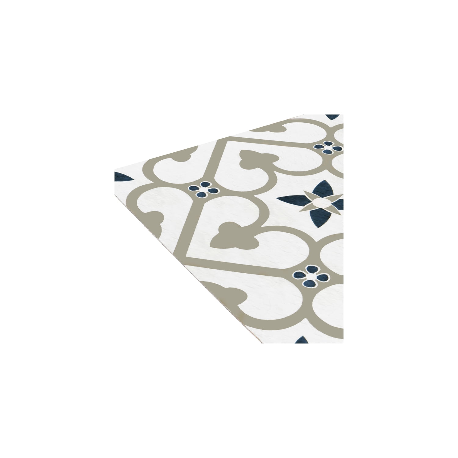 HomeStock Lakefront Luxury 12x12 Self Adhesive Vinyl Floor Tile - Clover - 20 Tiles/20 sq. ft. - Easy DIY Installation, Hand-Painted Tile Imitation, Blue/Grey Design