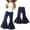 czb# Blue188, variant on CUZIBR Baby Boy Pants Denim Flared Trousers Ruffled Elastic Waist Jeans Pants Stylish Solid Color Washed Vintage Soft Cozy Streetwear Casual Trousers,Blue,2-3 Years