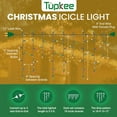 thumbnail image 4 of Tupkee Christmas Icicle Lights 100 Red, Green & Clear Bulbs - Random Shimmering Twinkle Lights - 12 of 100 Bulbs Twinkle - 7 Feet, Icicle Style Mini Lights - Indoor & Outdoor Christmas Decorations, 4 of 8
