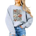 thumbnail image 2 of Olive Loves Apple Women's Football Season Coquette Bow Crewneck Sweatshirt, Gray, Medium, 2 of 8