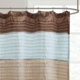 thumbnail image 5 of Faux Silk Classic Shower Curtain Blue, 5 of 5