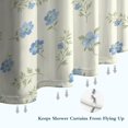 thumbnail image 6 of Pioneer Flower Floral Print Pattern Shower Curtain 36"x72", Bathroom Decorative Shower Curtain Set with 12 Hooks, Waterproof Washable, 6 of 6