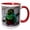 Red/White, variant on 3drose, Resplendent Quetzal, Male, 11oz Two-tone Yellow Mug
