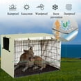 thumbnail image 5 of Ranliy Dog Crate Cover Heavy Duty Oxford Fabric Pet Kennel Sunshade Universal Fit for Wire Cage with Pockets and Mesh Window, 5 of 7