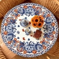 thumbnail image 5 of Fall Tablecloth, Round Pumpkins Maple Leaves Decorative Thanksgiving Table Cover for Kitchen Dining Picnic Tabletop Indoor Outdoor Party Decor E, 5 of 6