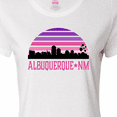 thumbnail image 4 of Inktastic Albuquerque New Mexico Retro Sunset Skyline Women's T-Shirt, 4 of 5