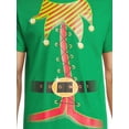 thumbnail image 4 of Men's Christmas Elf Suit Graphic Tee, Winter Short Sleeve T Shirt from Holiday Time, Sizes S-3XL, 4 of 5
