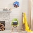 thumbnail image 3 of Wall Clock, Brown Wooden Board Silent Non Ticking Battery Operated Round Decorative Indoor Outdoor Clocks for Living Room Kitchen Bedroom Bathroom Patio 12", 3 of 6