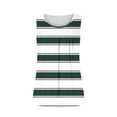 thumbnail image 5 of ZQUUVOU Tank Top For Women Stripe Front Pleated Printed Round Neck Summer Tops (Olive Green,L), 5 of 5