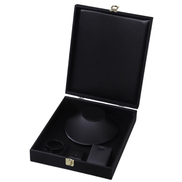 Bandeja para joyas, soporte para collares, anillos, pulseras, pendientes, accesorio de exhibición Negro
