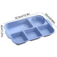 thumbnail image 3 of FHBVT Divided Plates Tray Plastic Dinnerware for Family Parties Microwave Dishwasher Safe 5 Section Plates for Balanced Meals Space Saving Design for Camping and Outdoor Use for Everyday Meals, 3 of 6