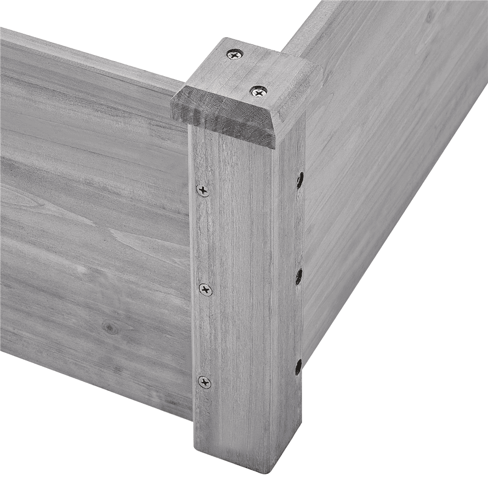 Yaheetech Wooden Raised Garden Bed Planter,Gray