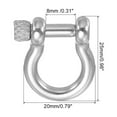 thumbnail image 2 of D-Ring Shackles, 4Pcs 0.3 Inch Inside Width Stainless Steel U Shape Shackles for DIY Leather, 2 of 5
