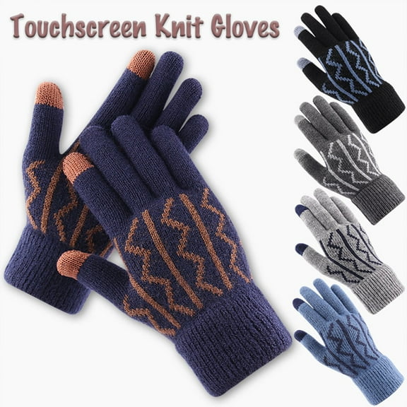 Dalrosia Winter Gloves for Men Women, Touch Screen Texting Warm Gloves with Thermal Soft Knit Lining,Elastic Cuff
