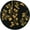 Black/Lime, variant on SAFAVIEH Soho Emerald Floral Wool Area Rug, Black/Lime, 8' x 8' Round