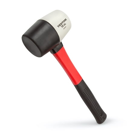 UPC: 0020209306833 | TEKTON 16 oz. Fiberglass Handle White/Black Rubber Mallet | 30683