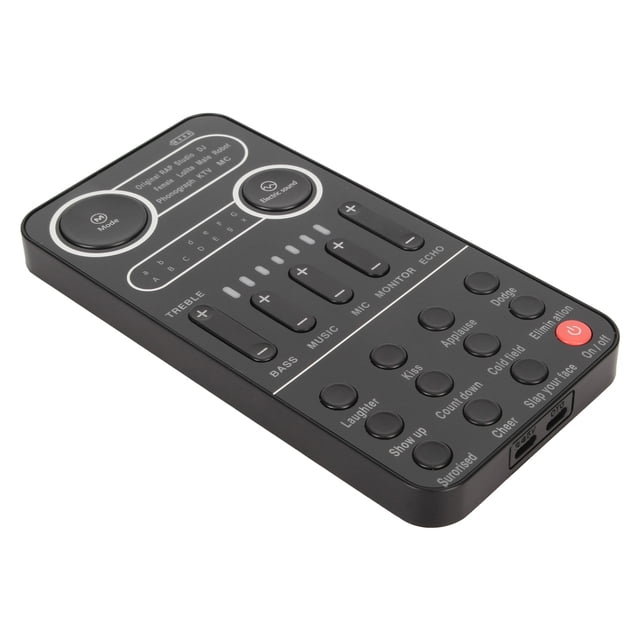 Cambiador de voz portátil ANGGREK Tarjeta de sonido en vivo recargable por USB DSP Reverb 2 canales