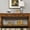 Brown, variant on Long Sofa Console Table with Drawers and Shelf | For Daily Necessities Storage in Hallway | Sturdy Solid Wood Design | Keeps Your Home Organized