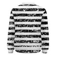 thumbnail image 5 of ShomPort Womens Fall Casual Sweatshirt Long Sleeve Cute Pullover Crewneck Striped Tunic Tops, 5 of 5