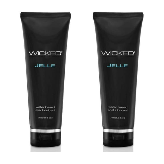 Wicked Sensual Care Jelle Fragrance Free Water Based Anal Lubricant 8 fl oz - Pack of 2