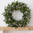 thumbnail image 6 of Snowflake Beads Christmas Ornaments for Tree Wreath Mantel Fireplace Home Holiday Party Hanging Decor, 5.9in Plastic Metal Pendant for Winter Window Garland Festive Decor, Christmas Wreath, Silver, 6 of 6