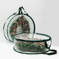 thumbnail image 6 of Homirary 30" Christmas Wreath Storage Bag with Green Handles & Dual Zipper, Holiday Xmas Durable Material Storage Container, 1 Piece, 6 of 6