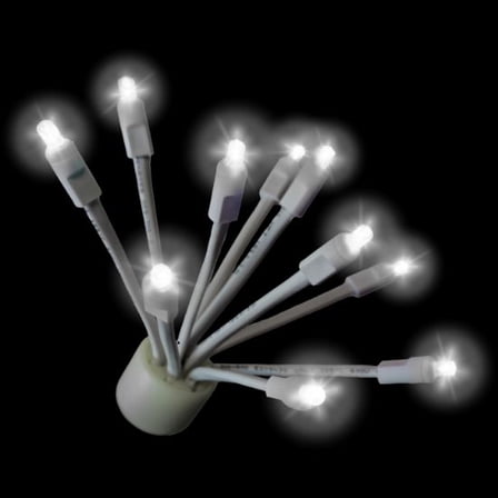 C9 Glitzer® - Twinkle Pure White lights with white base