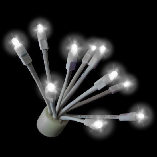 C9 Glitzer® - Twinkle Pure White lights with white base