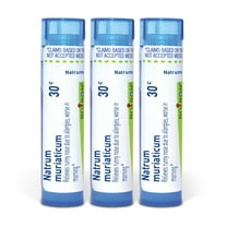 Boiron Natrum Muriaticum 30C, Homeopathic Medicine for Runny Nose Due To Allergies, Worse In Morning, 3 Count (3 x 80 Pellets)